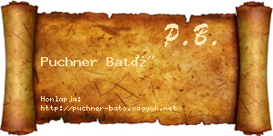Puchner Bató névjegykártya